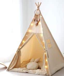 Tienda de campaña TreeBud Teepee para niños con colchoneta,