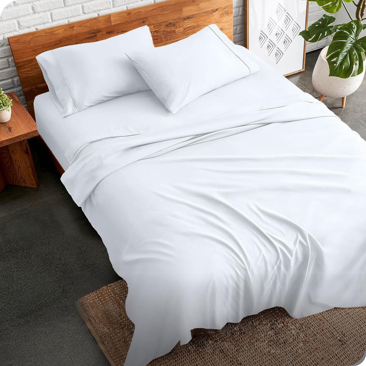 Juego de sábanas de lujo Lecoo 100% algodón egipcio - Juego - Imagen 3