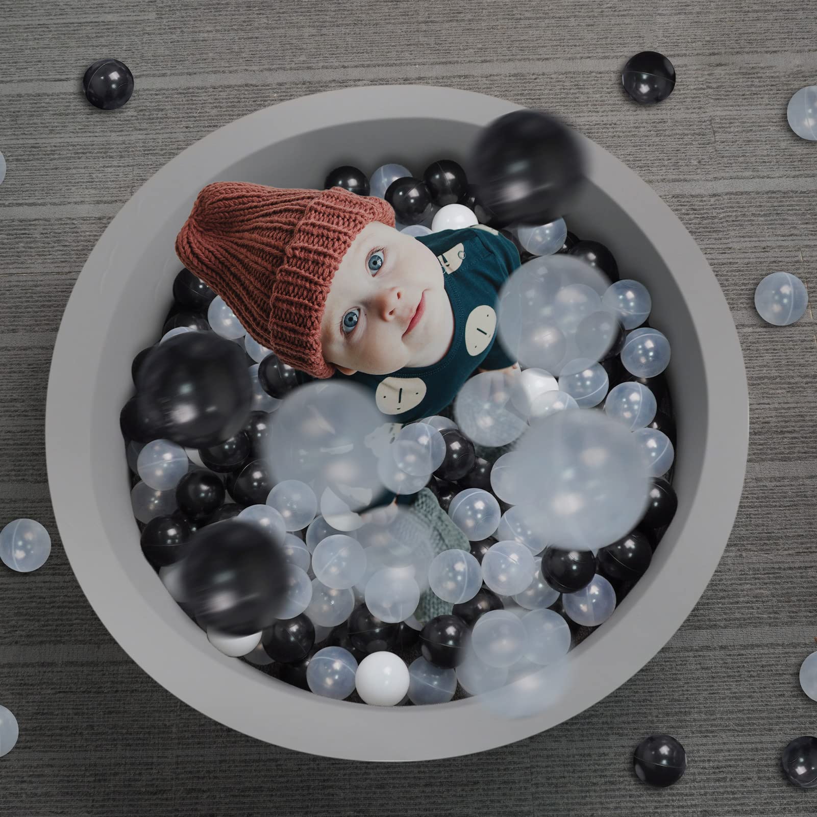 HARBOLLE Baby Ball Pit Soft Round Memory Foam - NO Incluye - Imagen 6