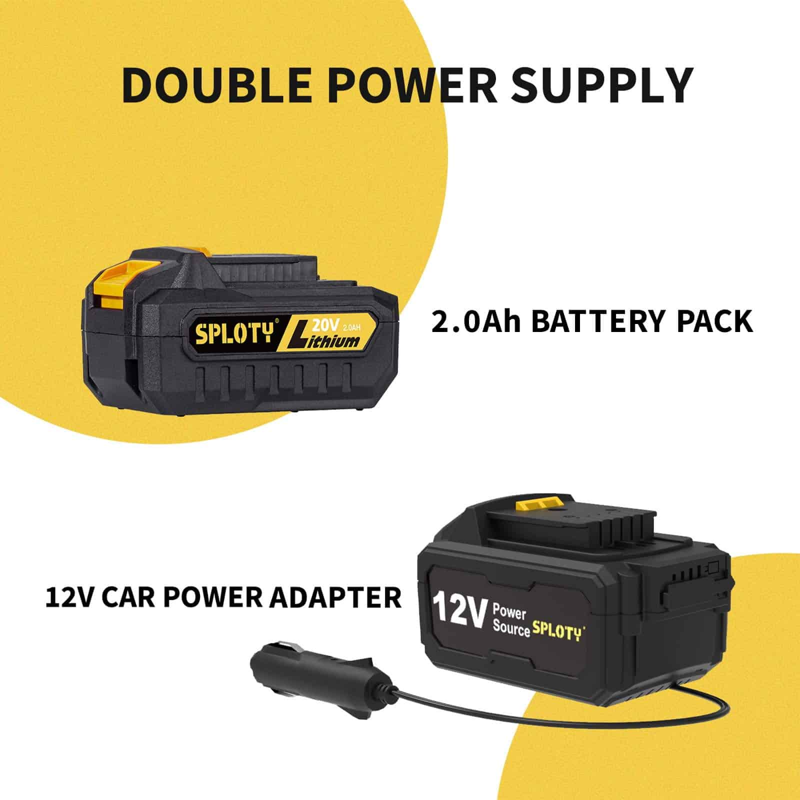 Compresor de Aire Portátil Inalámbrico SPLOTY 20V con - Imagen 5