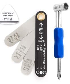 Kit para medir y ajustar el alivio del mástil del truss rod