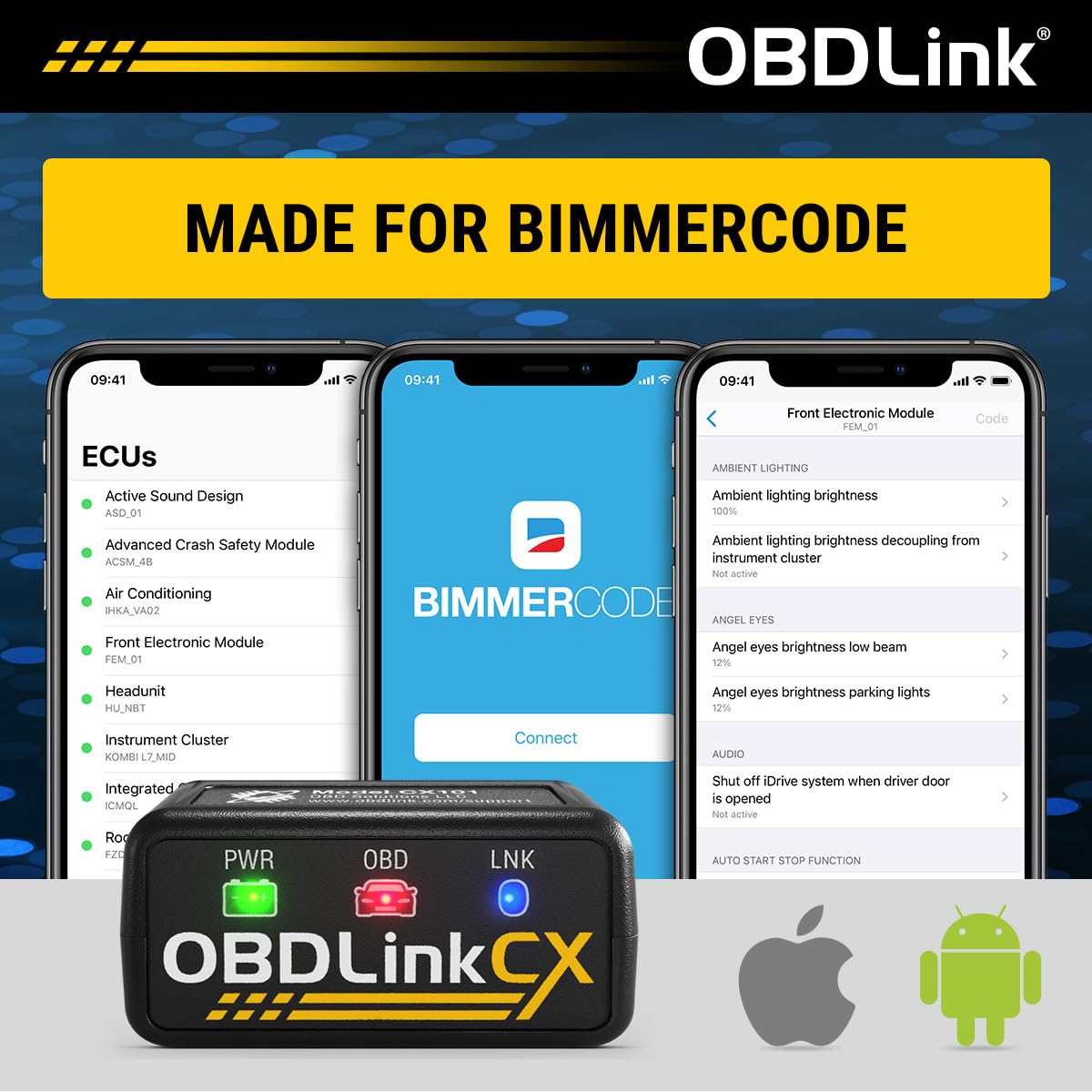 Adaptador OBDLink CX Bimmercode Bluetooth 5.1 BLE OBD2 para - Imagen 3