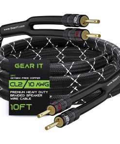 Cable de Altavoz GearIT 10AWG con Conectores de Punta