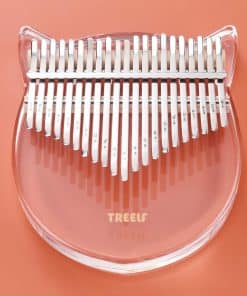 Kalimba TREELF 21 Teclas Gato Lindo Acrílico Piano de