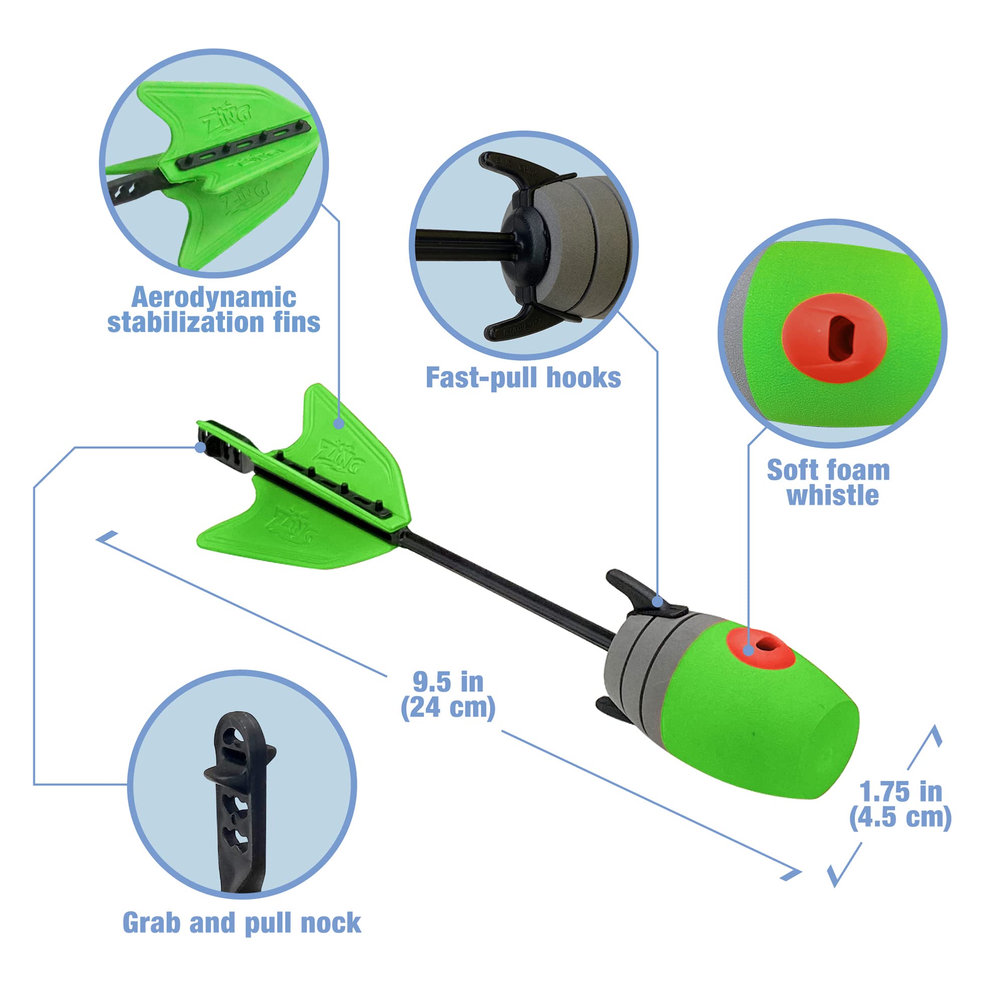 Conjunto de Arco Zing HyperStrike, 1 Arco Verde - Imagen 5
