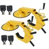 2 Pack Bloqueo de Rueda para Remolque Abrazadera de