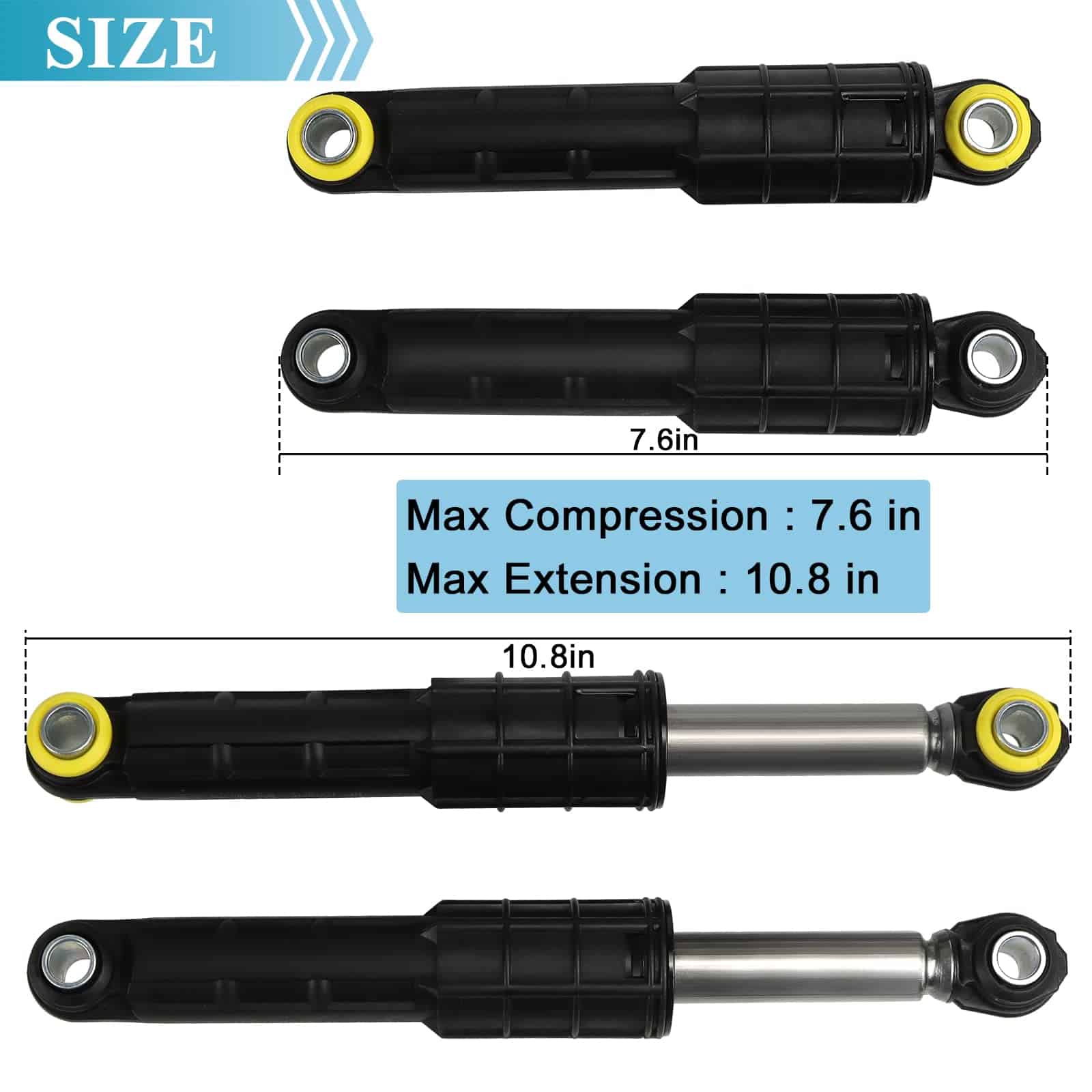 Conjunto de amortiguadores de lavadora OEM - 2 piezas - Imagen 5