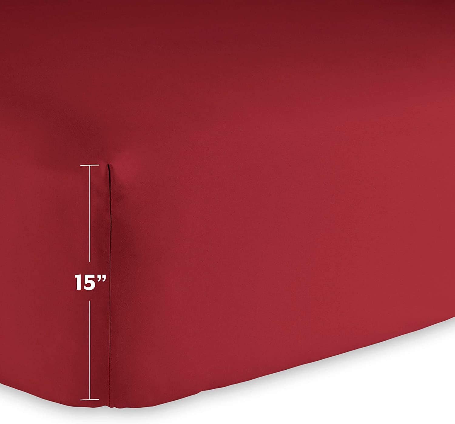 Juego de Sábanas de Algodón Percale de 600 -Borgoña - Imagen 4