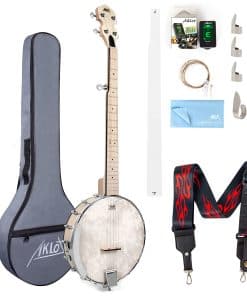 Banjo de 5 Cuerdas AKLOT Tamaño Completo Cuerpo Ajustable