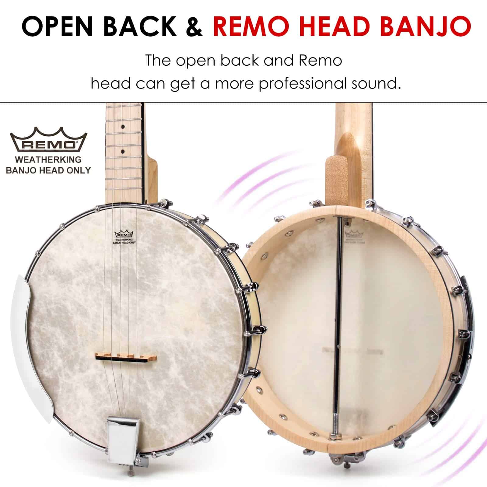 Banjo de 5 Cuerdas AKLOT Tamaño Completo Cuerpo Ajustable - Imagen 6