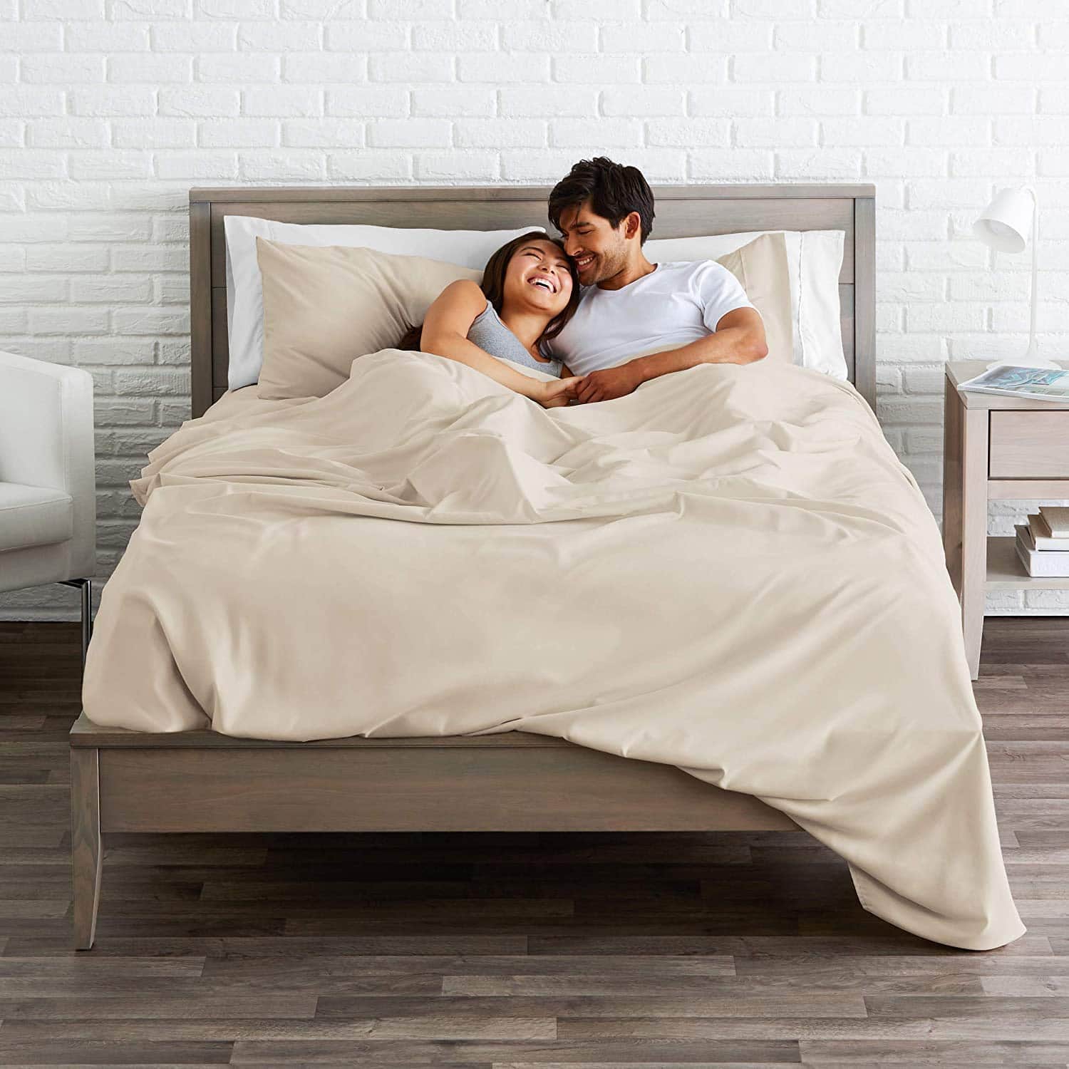 Juego de sábanas de algodón percal de 600 TC para cama de - Imagen 5