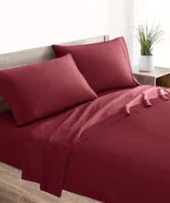 Juego de sábanas de algodón satén de 400 hilos Mellanni -