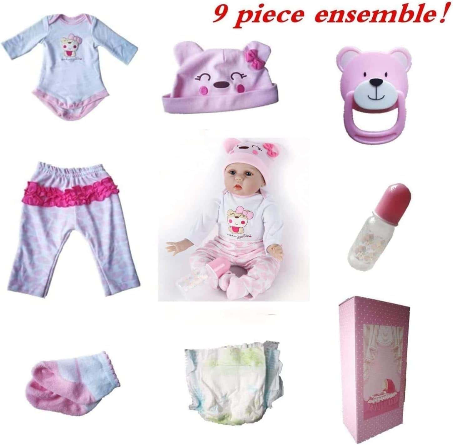 Muñeca Reborn antboat de 22 pulgadas Realista de Vinilo de - Imagen 3