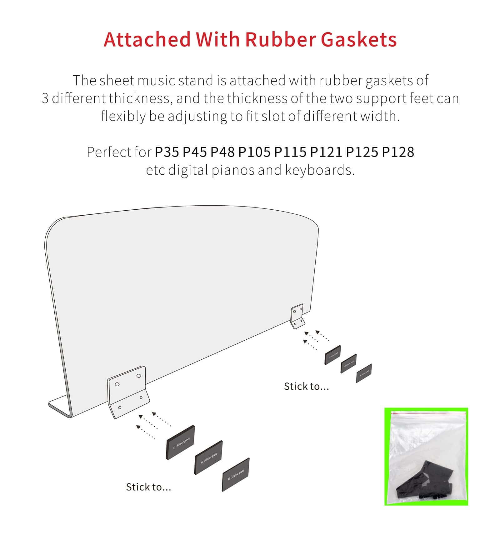 Soporte de partituras compatible para teclado digital - Imagen 5