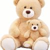 Peluche de oso teddy grande para mamá y bebé, juguete suave