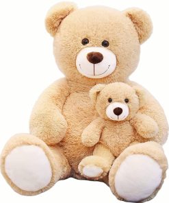 Peluche de oso teddy grande para mamá y bebé, juguete suave