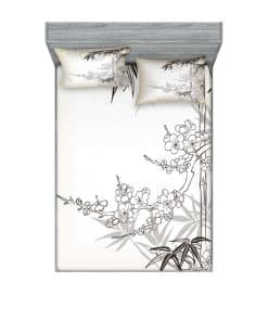 Juego de sábana bajera y funda de almohada Lunarable East,