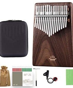 Kalimba Hluru 17 teclas | Tablero de madera de nogal negro