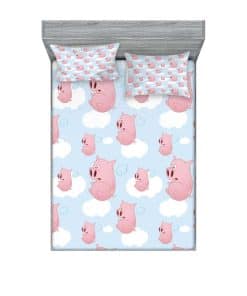 Juego de sabana y funda de almohada Lunarable Pig, dibujos