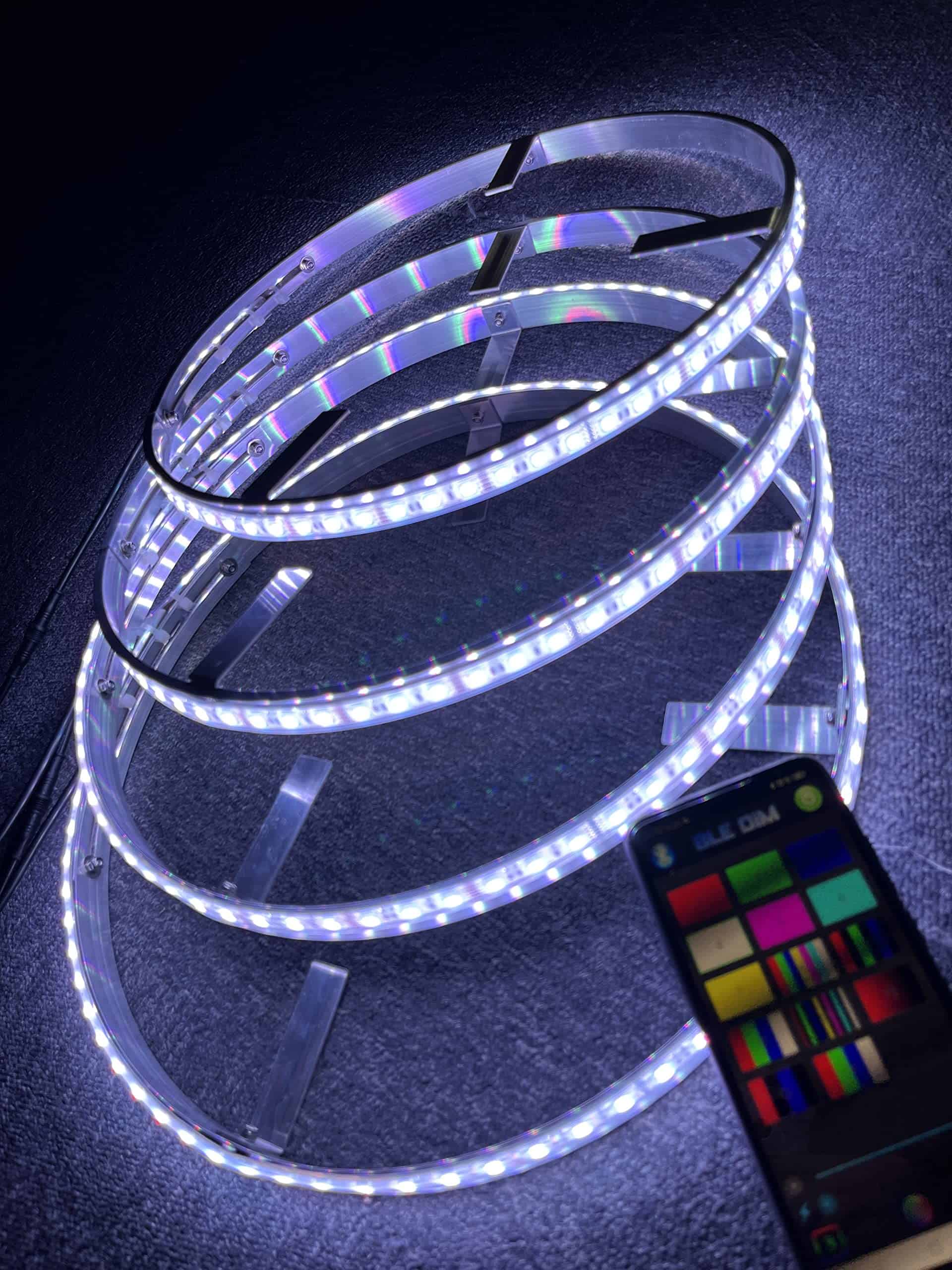 Kit de luces de rueda que cambia de color RGB de 17.5'' LED - Imagen 4