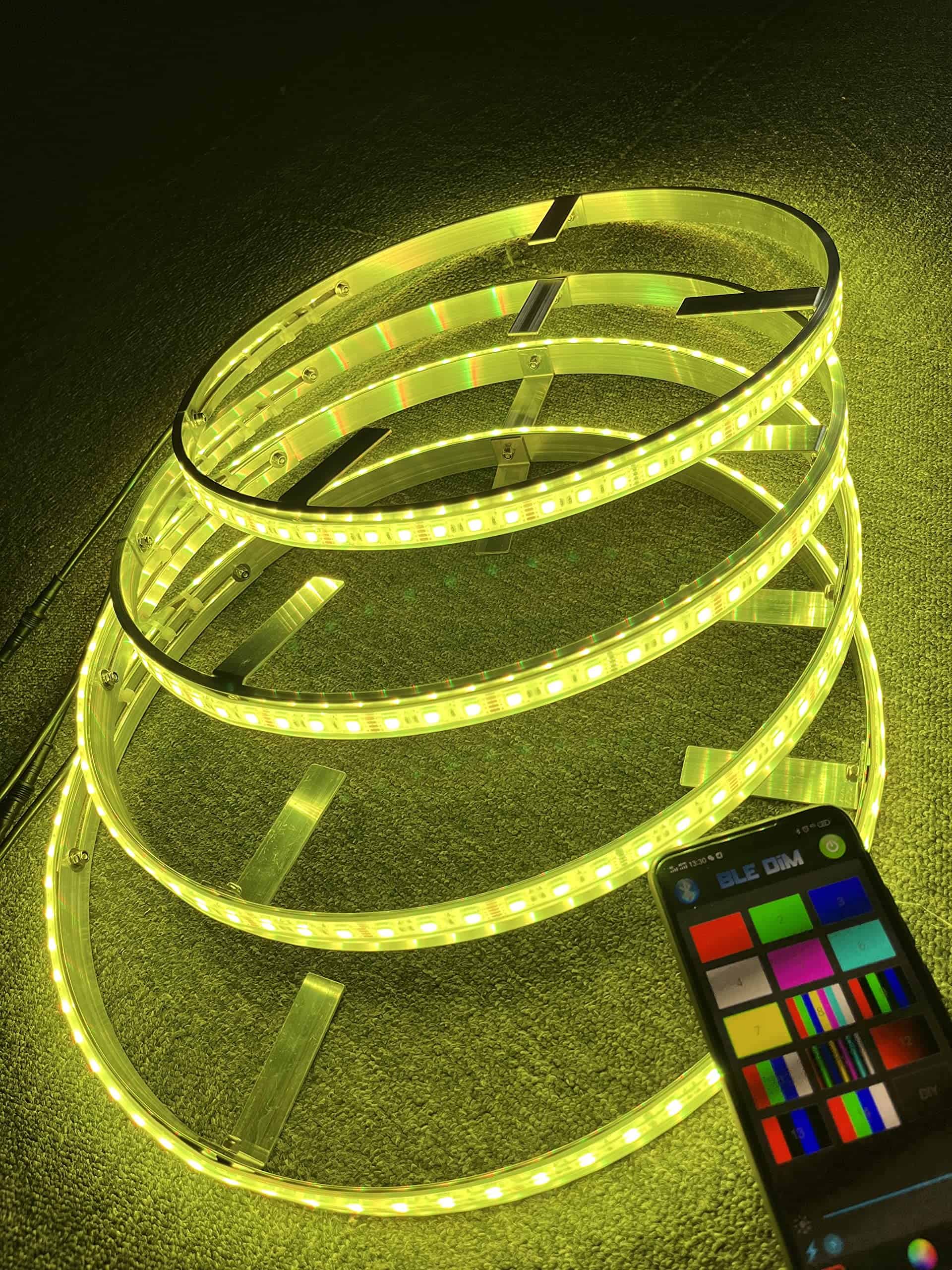 Kit de luces de rueda que cambia de color RGB de 17.5'' LED - Imagen 5