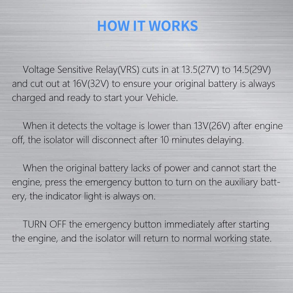 150 Amp Dual Battery Smart Isolator Universal 12V/24V - Imagen 5