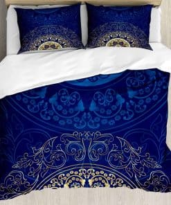 Lunarable Juego de Funda De Edredón Real, Diseño Floral