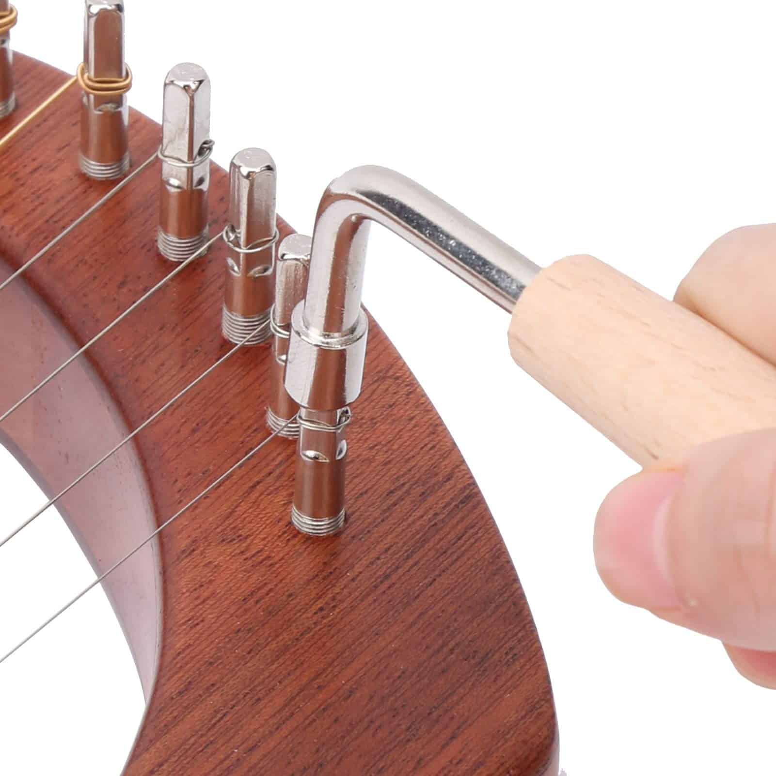 Arpa Lira de Madera de 7 Cuerdas Metálicas Portátil para - Imagen 9