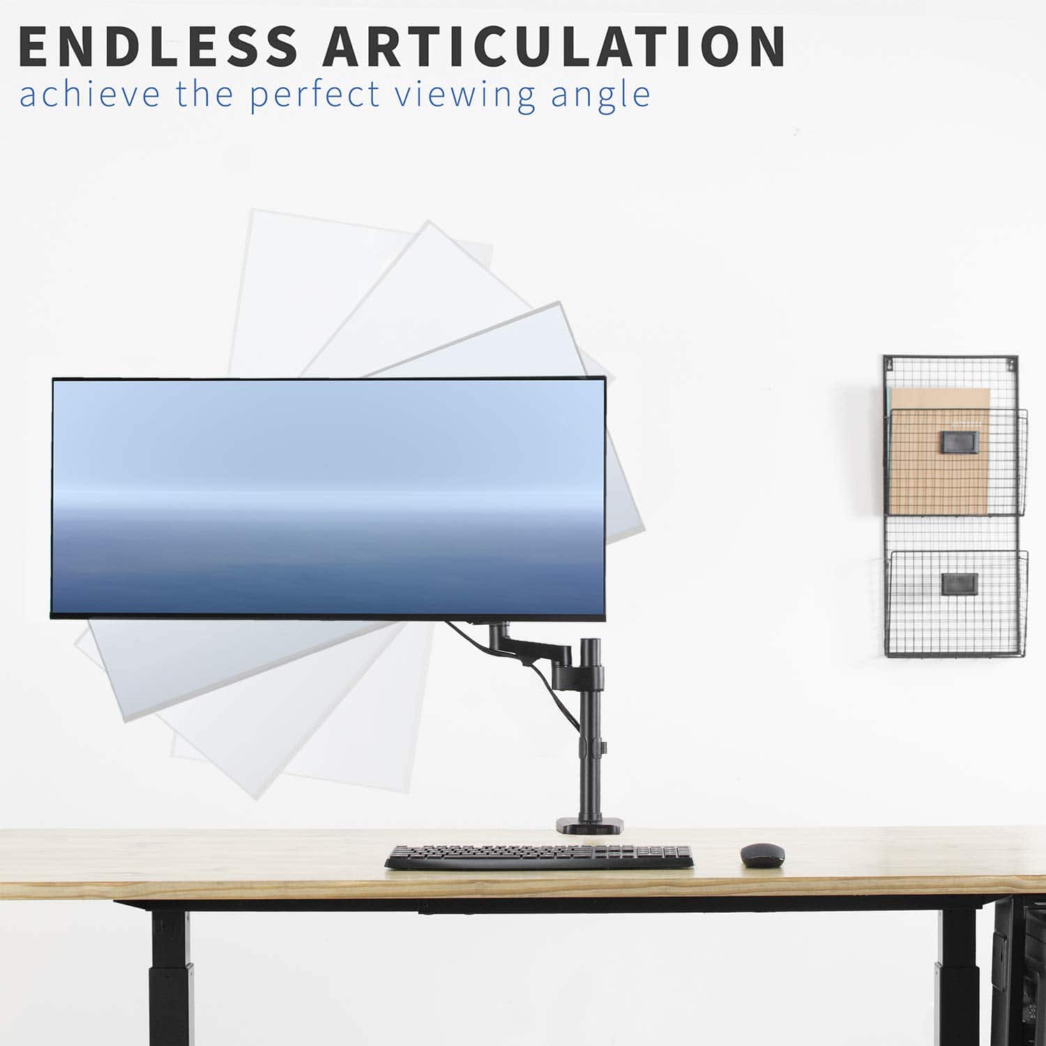 Soporte de brazo de resorte neumático de un solo monitor - Imagen 7