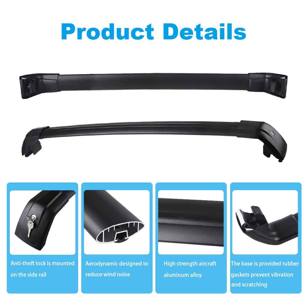 JDMON Compatible con Barras Cruzadas de Portaequipajes KIA - Imagen 3