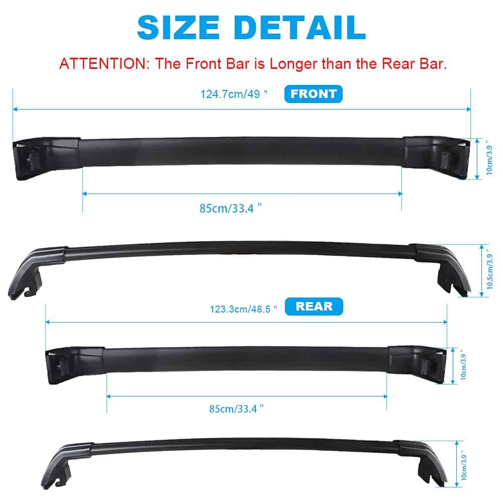 JDMON Compatible con Barras Cruzadas de Portaequipajes KIA - Imagen 5