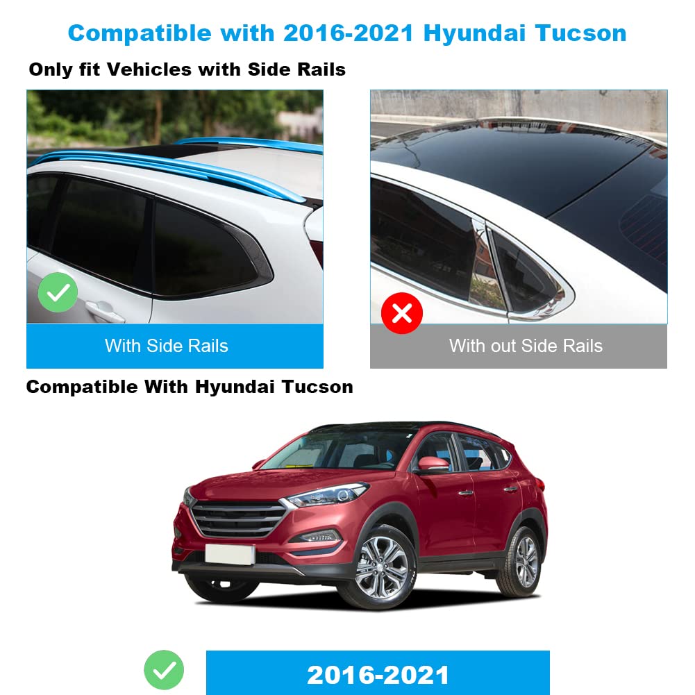 Barras transversales de techo JDMON compatibles con Hyundai - Imagen 5
