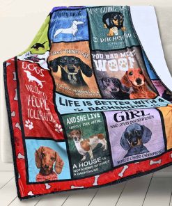 Manta de perro salchicha para humanos, manta de franela de