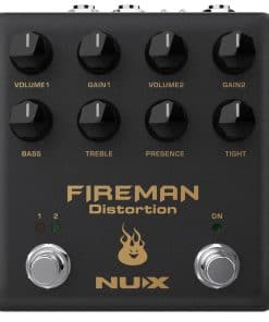 Pedal de Efecto de Distorsión NUX Fireman con Canal Dual