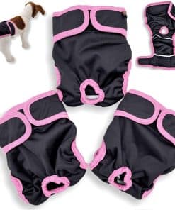 Paquete de 3 Pañales para Perros Hembra Gato Impermeables a