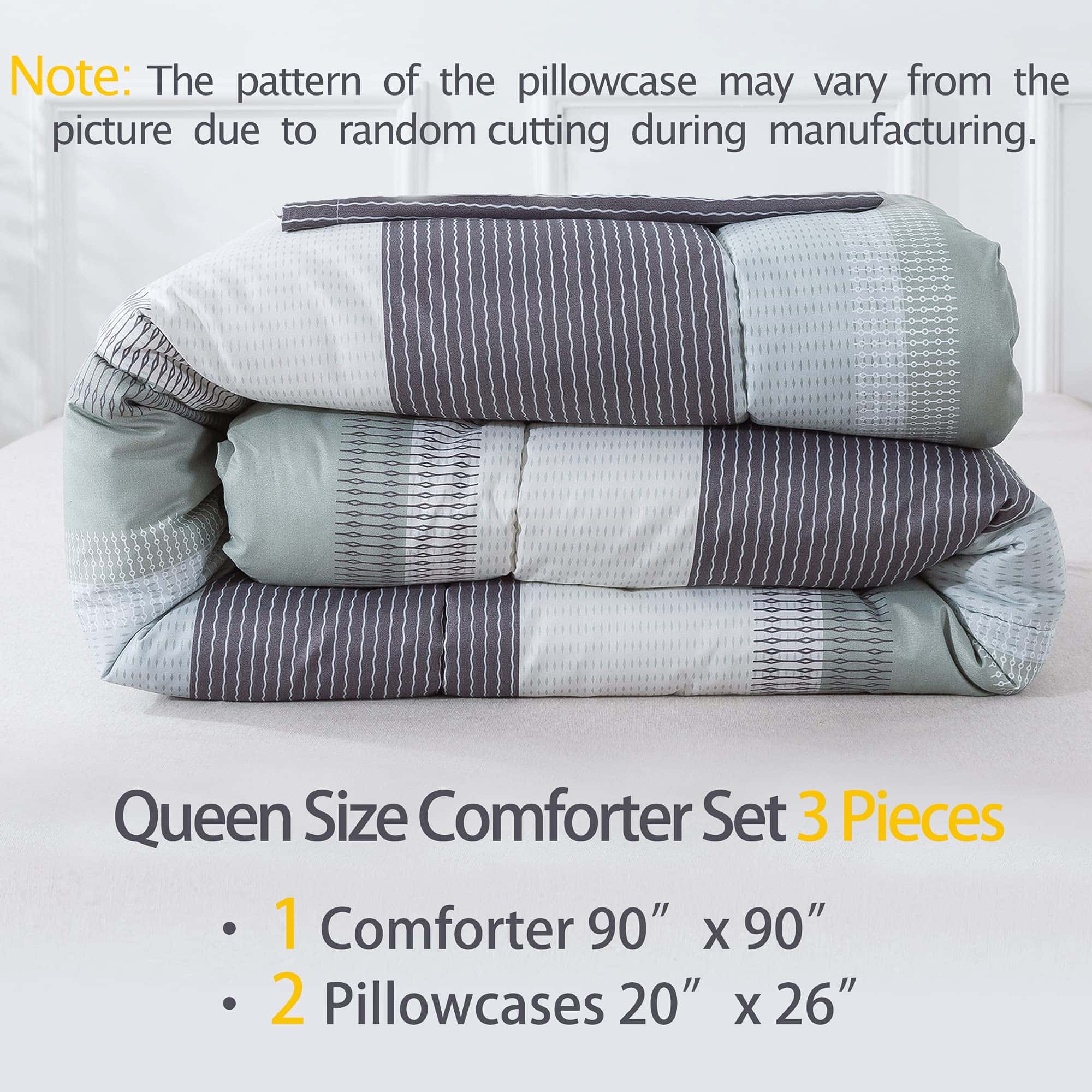 Juego de Edredón Andency de Tamaño Queen (90x90 Pulgadas), - Imagen 3