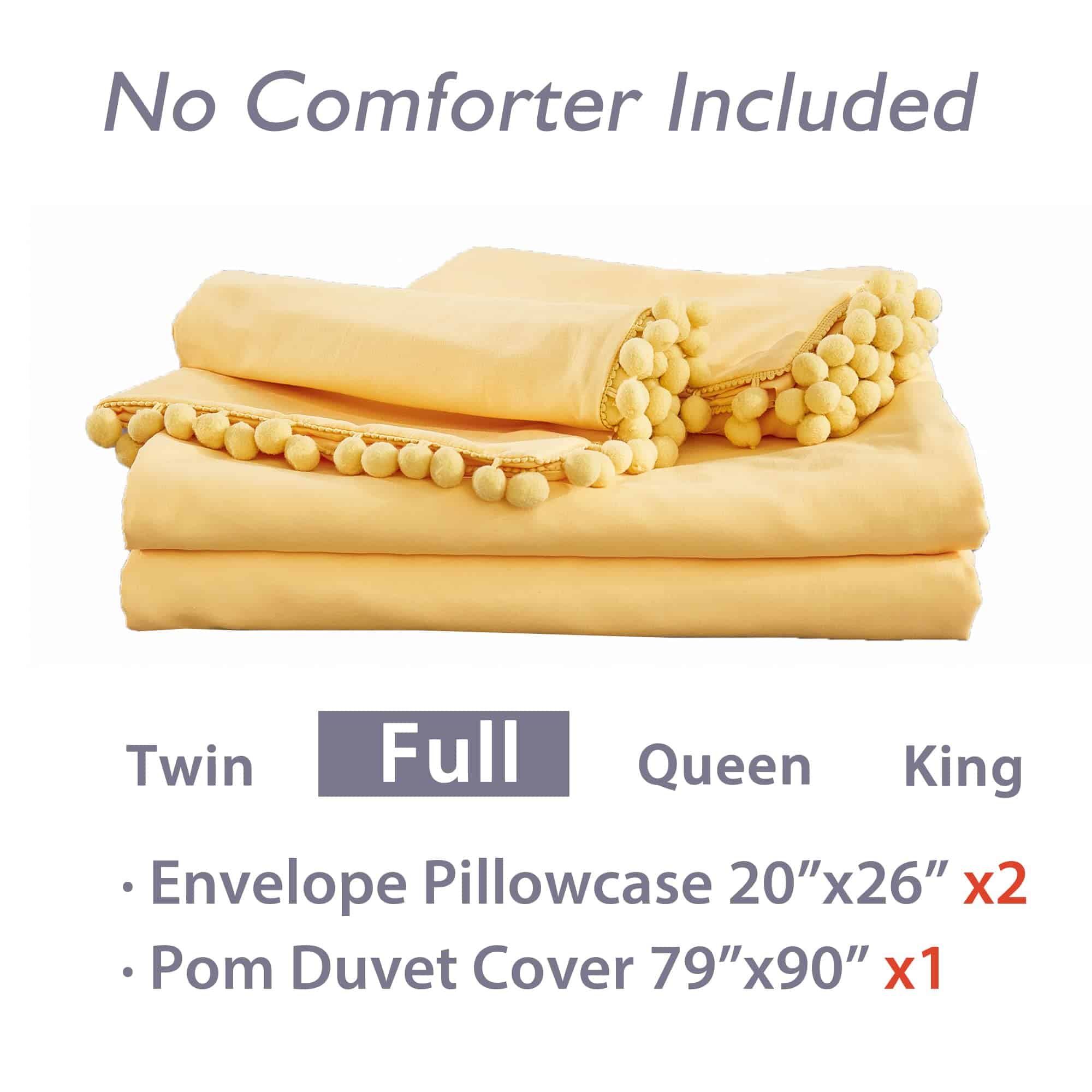 Andency Juego de Funda de Edredón con Borlas de Pompón - Imagen 8