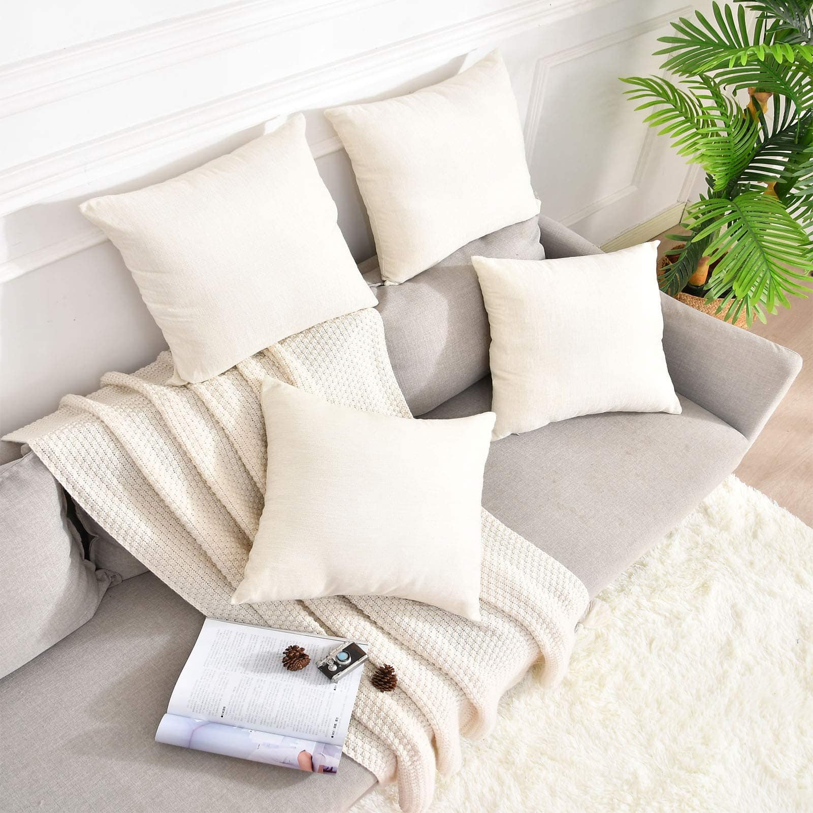 Conjunto de 8 Fundas de Almohada de Lino LisBiya para - Imagen 6