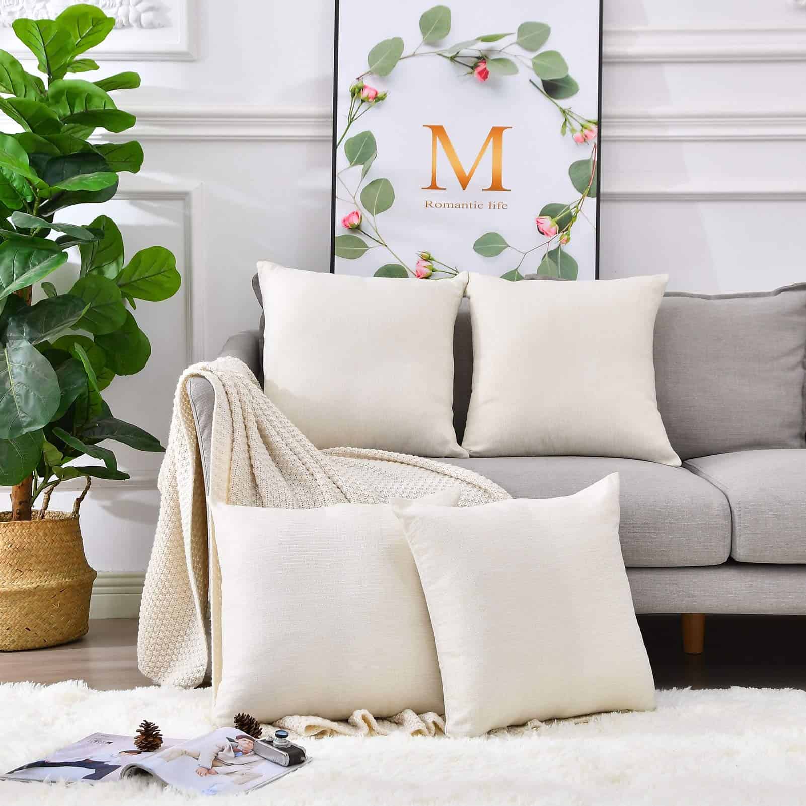 Conjunto de 8 Fundas de Almohada de Lino LisBiya para - Imagen 4