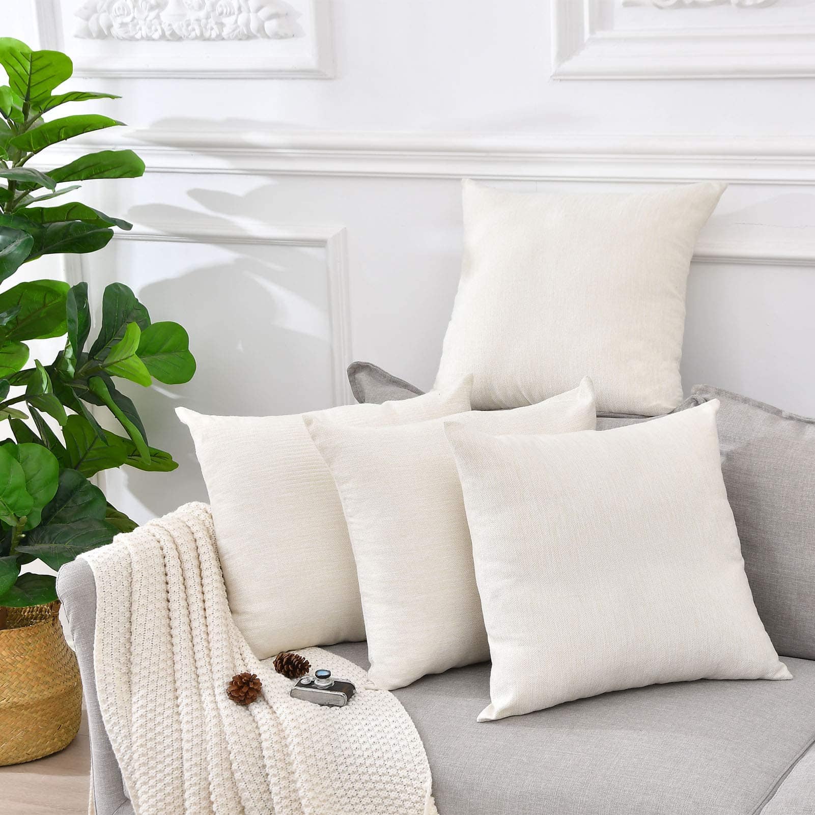 Conjunto de 8 Fundas de Almohada de Lino LisBiya para - Imagen 5