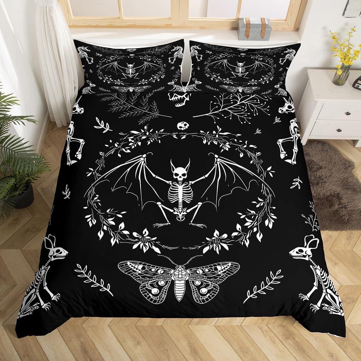 Juego de ropa de cama Castle Fairy Butterfly de 3 piezas,