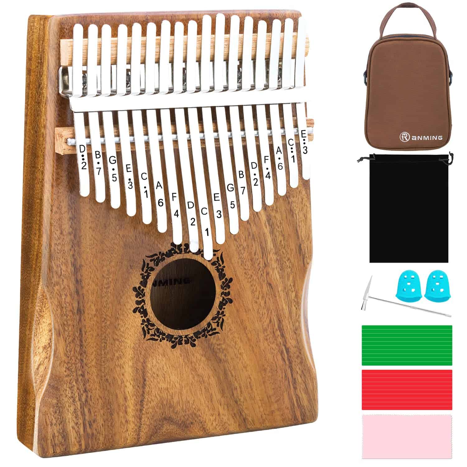Kalimba Thumb Piano 17 Teclas RANMING Mbira Dedo Piano