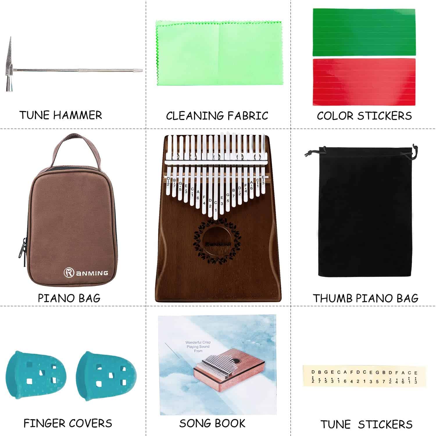 Kalimba Thumb Piano 17 Keys RANMING Mbira -RANMING - Imagen 6