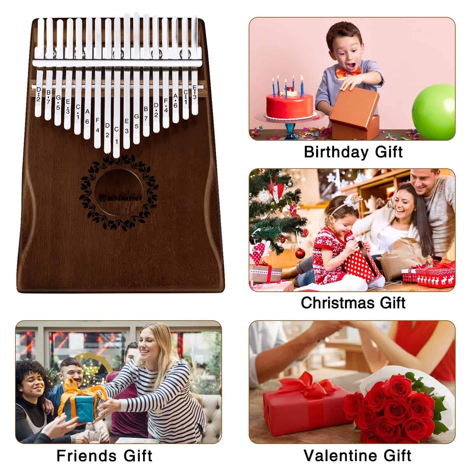 Kalimba Thumb Piano 17 Keys RANMING Mbira -RANMING - Imagen 7