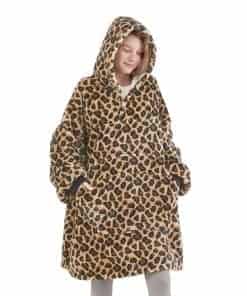 Manta con capucha con estampado de leopardo de Degrees of