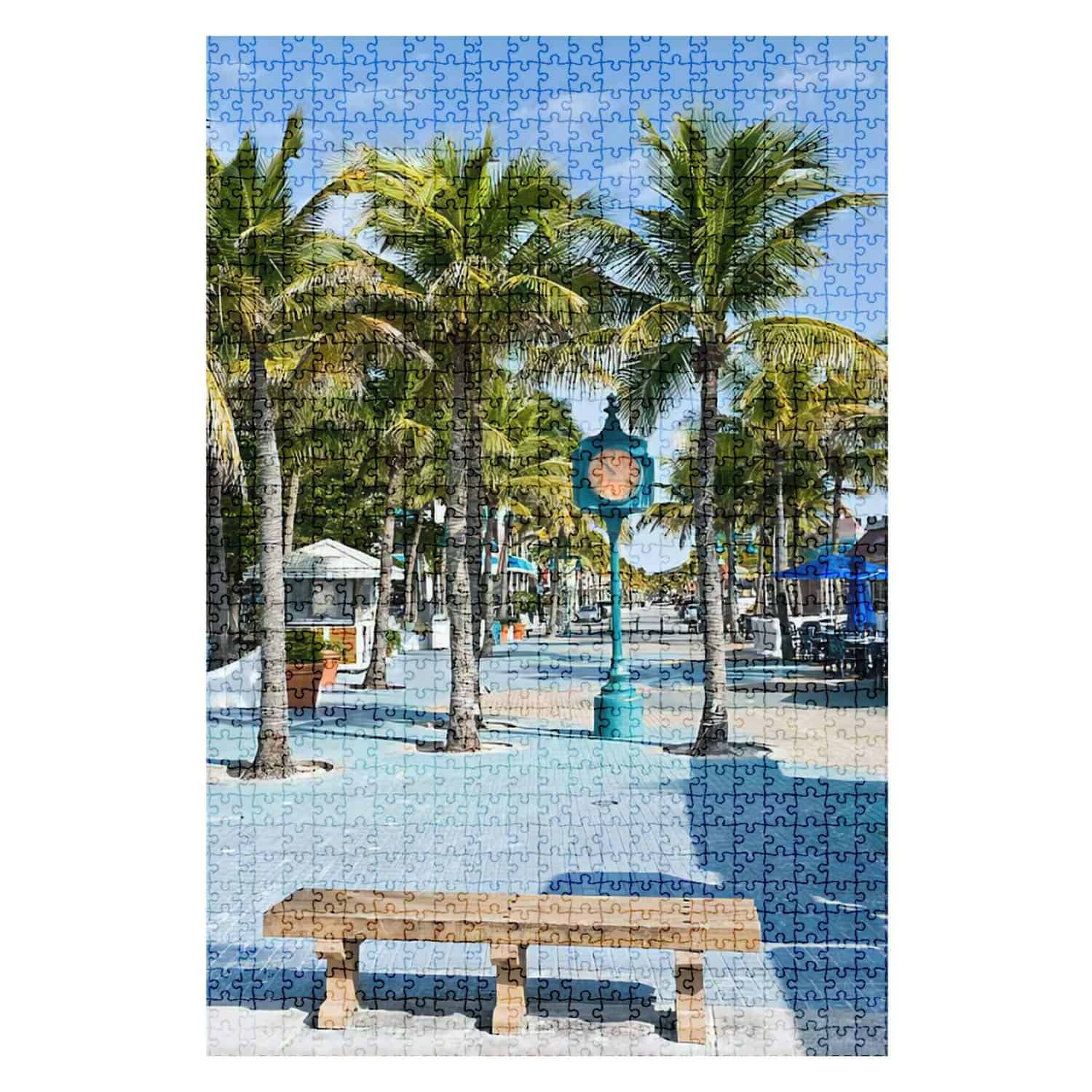 Rompecabezas de Madera Fort Myers Beach Downtown Stock