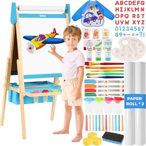 Caballete para niños Belleur Todo en Uno con 2 Rollos de