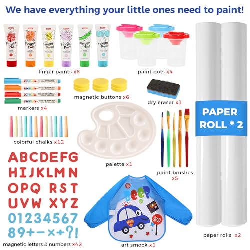 Caballete para niños Belleur Todo en Uno con 2 Rollos de - Imagen 3