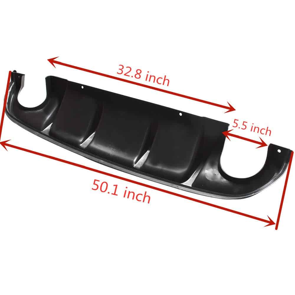 Difusor de labio de parachoques trasero negro para - Imagen 4