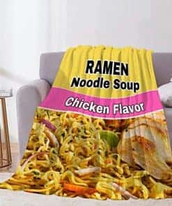 Manta de Tiro de Sopa de Fideos Ramen Sabor a Pollo, Súper